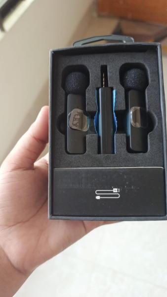 K35 Dual Wireless Microphone 3.5mm Supported for Camera, Sound card, Smartphone