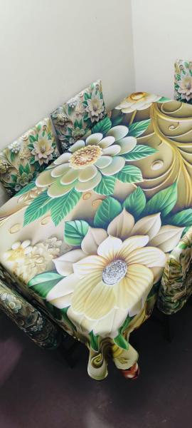 China Premium 3D Print Table Cloth Set