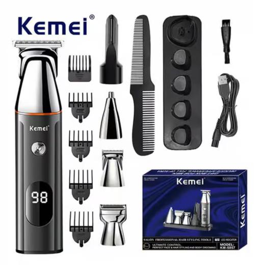 ⚲ Hover to zoom     Kemei KM-5857 5 in 1 Professional Hair Trimmer