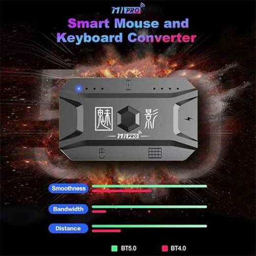 Small Portable M1 Pro Keyboard And Mouse Converter Mobile Game Keyboard Mouse Adapter BT5.0 Connection Support Android iOS System