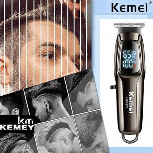 KEMEI KM-2273 Professional Men's Hair Cutting Machine Wireless Trimmer LED Display Home Haircut 1800mah Lithium Battery